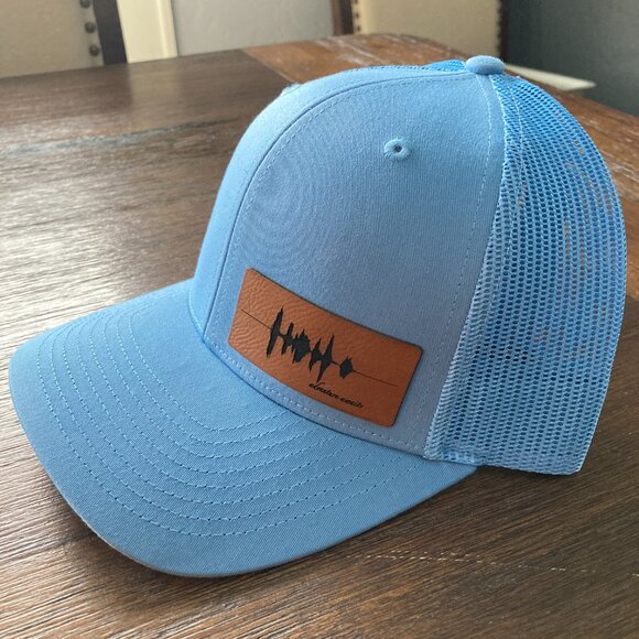 Adventure Awaits Soundwave Columbia Blue Snapback Trucker Hat - Picture 2 of 4